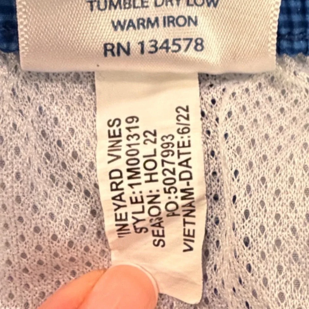 Vineyard Vines Mens Blue Striped Chappy Swim Trunks Shorts Small 1M001319